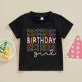 thumbnail image 4 of Gupgi T-Shirts d'Anniversaire pour Bébé Fille Enfants Imprimé Lettre Col Rond Manches Courtes Hauts d'Été, 4 of 7