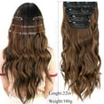 thumbnail image 6 of HAIRRO 4PCS Clip- in Synthetic Hair Extensions Long Wavy Thick Hairpieces Double Weft Natural Hair Extensions -22 Inch, 6 of 10