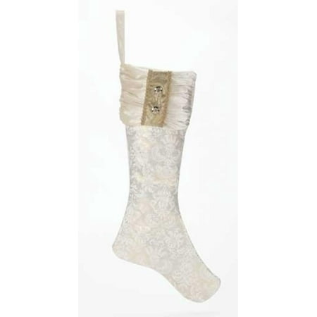 4 elegant off white gold brocade print christmas stockings with rouched cuffs - Elegant Christmas Stockings 4 elegant off white gold brocade print christmas stockings with rouched cuffs - Elegant Christmas Stockings