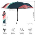 thumbnail image 3 of FORMRS Travel Umbrella Folding Auto Open Close Windproof Rain UV Protection, Pink Geometric, 3 of 8