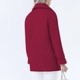 thumbnail image 5 of Puntoco Ropa de invierno para mujer, talla grande, abrigo de algodón de cuero con solapa cálida, chaqueta de manga larga Puntoco Puntoco-1, 5 of 5