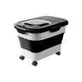 thumbnail image 4 of Pet Dog Cat Food Storage Container Dispenser Organizer with Wheels Rice Case Black, 4 of 8