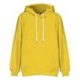thumbnail image 2 of Fgnfyis Men's Fall and Winter Casual Solid Color Hooded Sweater No Pockets Sweatshirt Pullover Tops Men's Sweatshirts Yellow XL, 2 of 5