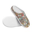 thumbnail image 3 of Daiia Kitchen Food Print Women’s Fuzzy Slippers Memory Foam Lightweight House Shoes Cozy Loafer Flannel House Shoes-37/38, 3 of 7