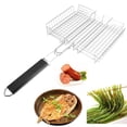 thumbnail image 2 of Barbecue Net, BBQ Net, Wooden Handle Barbecue Wire Mesh Picnic Outdoor Restaurant For Home, 2 of 8