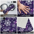 thumbnail image 3 of Yiaed Christmas Purple Snowflakes Print Flannel Doormat Mat Outdoor Indoor Door Mats,Welcome Matt Outdoor Front Door Mat Doormat Outdoor Mat Outdoor Mat,16"x24", 3 of 7