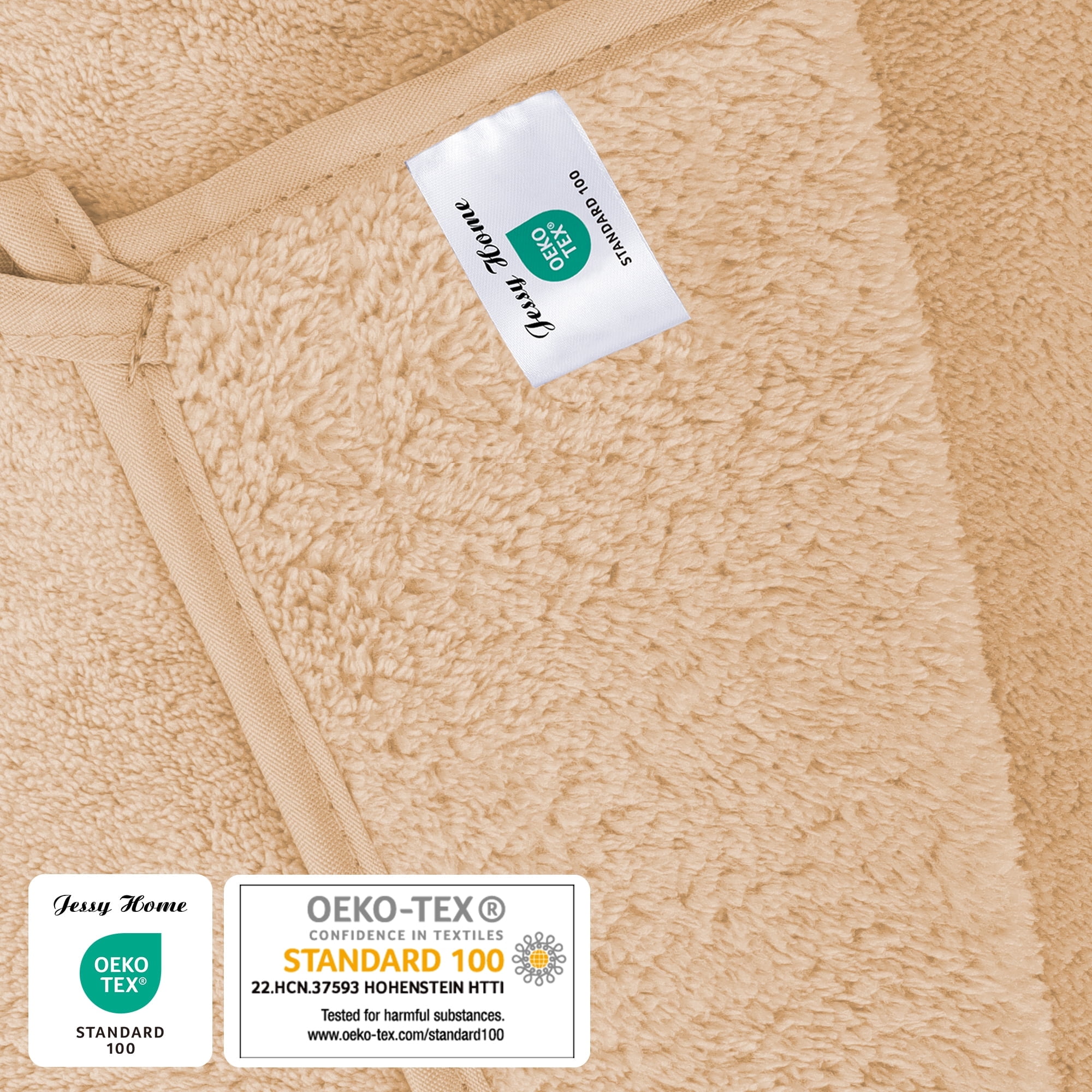 Jessy Home 4 Pack Oversized Bath Sheet Towels 700 GSM Ultra Soft Apricot Yellow Bath Towel Set