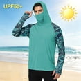 thumbnail image 2 of LWavelet Men's UPF 50+ UV Protection Fishing Shirt with Face Cover Long Sleeve Quick Dry Breathable Sun Hoodie for Beach, 2 of 7