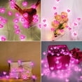 thumbnail image 2 of Cadena de luces LED EXF de 3 m con forma de corazón rosa, batería operativa, resistente al agua, 2 of 5