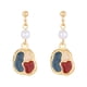 thumbnail image 2 of Herramientas Pendientes de perlas irregulares a juego con colores contrastantes Pendientes de malla roja Pendientes de botón, 2 of 6