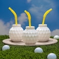 thumbnail image 2 of Pelota de golf Cups Fun Express moldeada de 414 ml con tapas y pajitas, 2 of 3