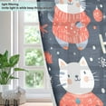 thumbnail image 4 of BZSMCE Window Curtain Panels Fashion Festive Feline Celebration Printed 63x42in/63x52in, 4 of 7