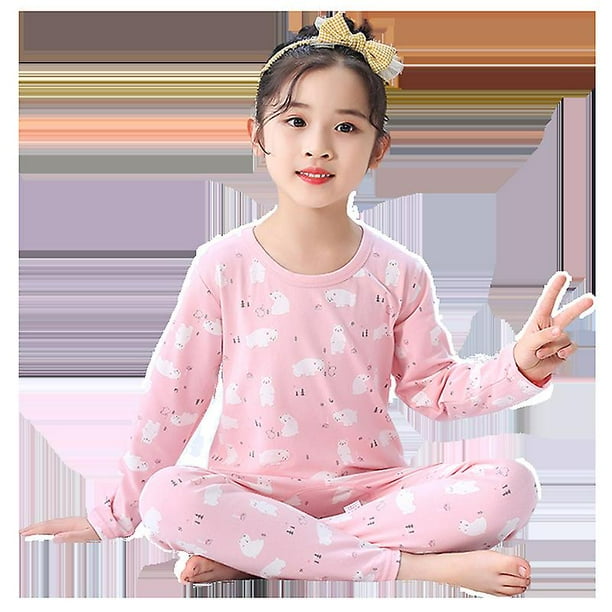 Pyjama chaud mignon rose pour fille en coton Walmart