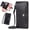 Black, variant on Crossbody Wallet Case For iPhone 16e/17e, Premium PU Leather Folio Flip Stand with Zipper Pocket 9 Card Slots Holder Adjustable Shoulder Strap & Wristlet RFID Blocking Purse Case,Purple