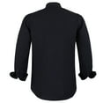 thumbnail image 2 of Coevals Club Men's Western Cowboy Long Sleeve Pearl Snap Casual Soild Work Shirts (Black #4 XL), 2 of 3