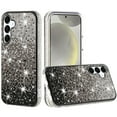 thumbnail image 3 of For Samsung s25 Plus/s24 Plus Party Diamond Bumper Bling Hybrid Case Cover - Black, 3 of 3