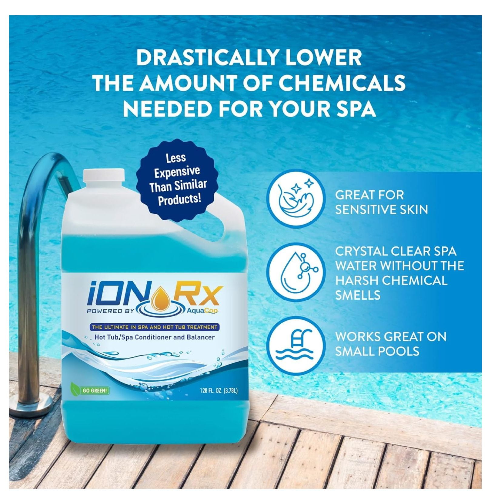All Weather Hot Tub & Spa Treatment: The Easy for , Sensitive-Skin-Friendly spa Water. Balances, clarifies, and Conditions All in one.