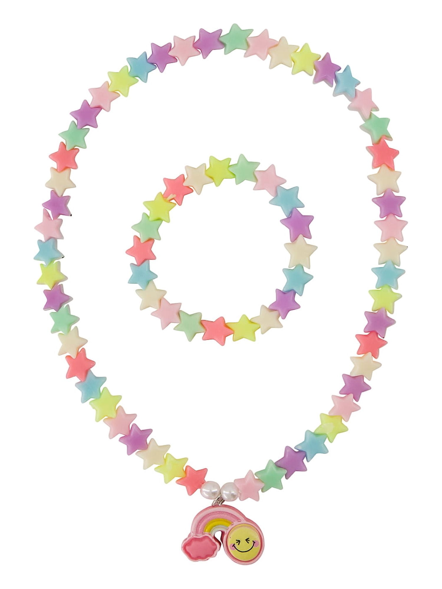 Claire's Necklace/Bracelet Set - Rainbow, 2pcs