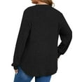thumbnail image 5 of SEAOPEN Plus Size Tops for Women Tunic Shirts Long Sleeve Crewneck Casual Sweaters Pullover Loose Fit Black,3XL, 5 of 6