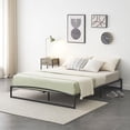 thumbnail image 1 of 10-pulgada low tamaño completo-size marco de cama heavy-duty metal platform mattress foundation no necesita colchón base noise-free non-slip fácil montaje (negra), 1 of 7