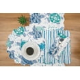 thumbnail image 3 of C&F Home Crescent Bay Quilted Reversible Rectangle Table Runner Nautical White Blue and Green Ocean Beach Rectangle Animals Coral Seaweed Reversible Stripes Table Runner Blue, 3 of 4