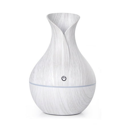 

Electric Air Humidifier Essential Aroma Oil Diffuser Ultrasonic 130Ml Wood Grain Humidifier USB Mist Maker LED Light C