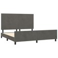thumbnail image 2 of vidaXL Bed Frame without Mattress Dark Gray California King Velvet, 2 of 6