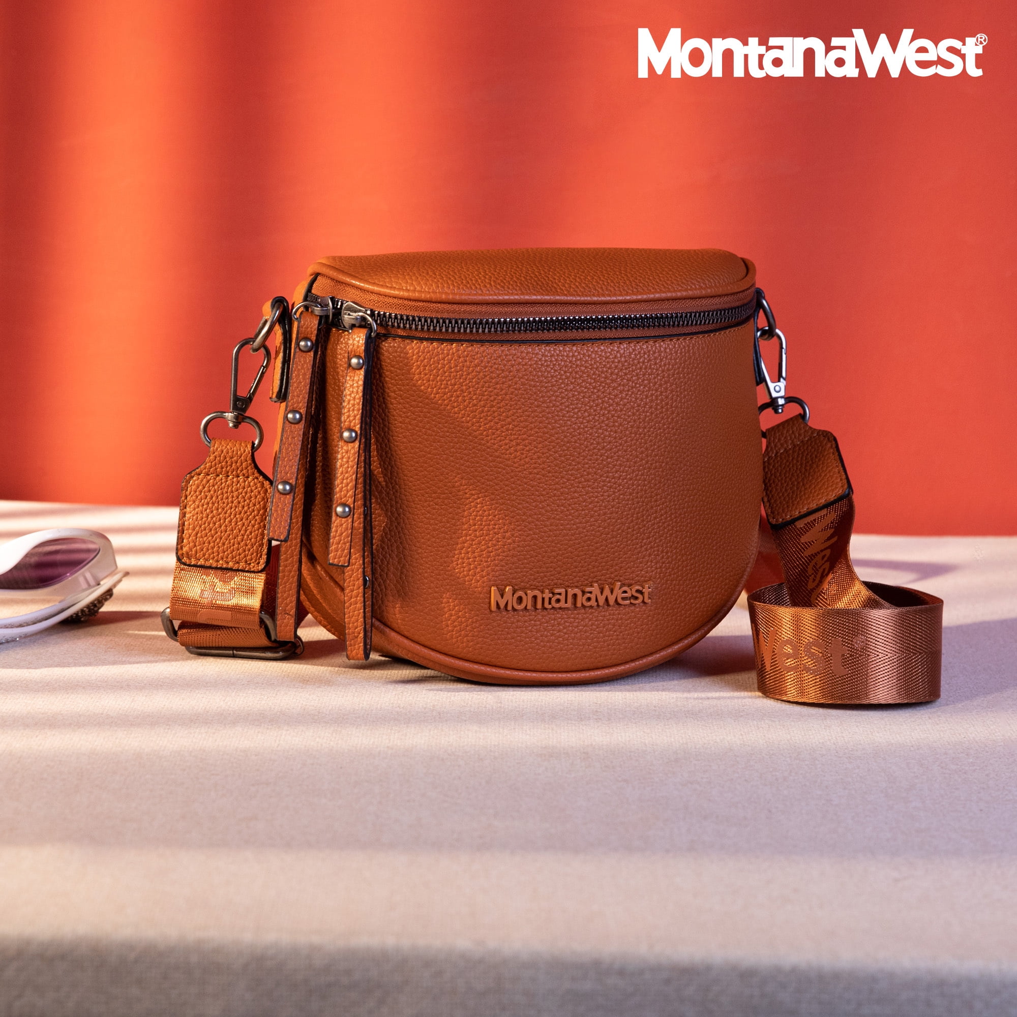 Montana West Crossbody Bags Bum Bag for Women Large Sling Bag with Adjustable Strap and Coin Purse, Brown
