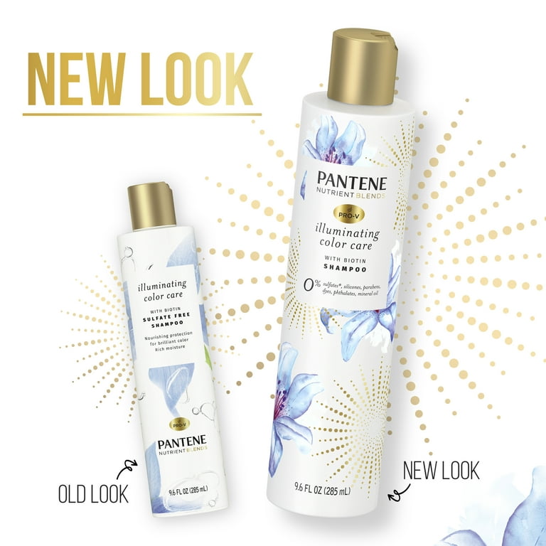 Pantene Nutrient Blends Illuminating Color Care with Biotin Sulfate Free Shampoo 9.6 fl oz