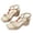 Gold, variant on Womens Casual Sandals Ethnic Elastic Slip On Cushioned Lightweight Summer Beach Footwear Gold