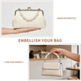 thumbnail image 3 of Cadena para bolso Classycoo Pearl, correa para monedero, 34 cm, plateada, 3 of 8