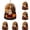 B, variant on Z52LingLing Nostalgic Wood Halloween Character Sculpture, 1-Pack Faux Outdoor Hydrangea Bunch