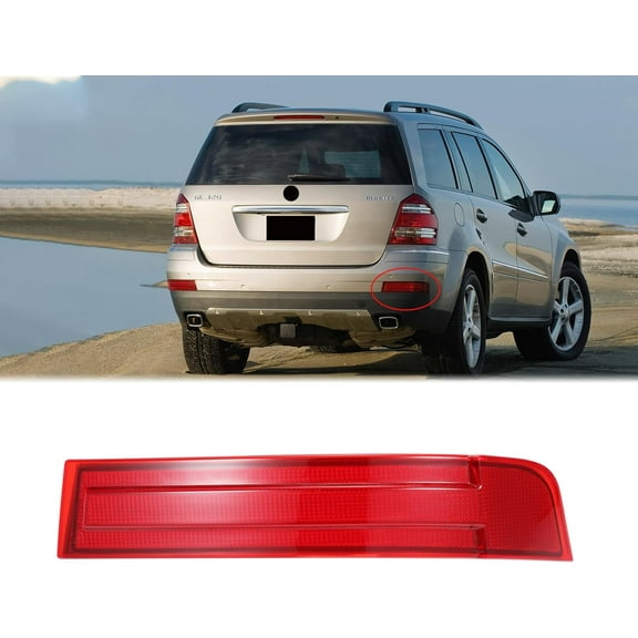 BINB ROAD Right Rear Bumper Reflector Passenger Side Red Trim 1648201274 Compatible with Mercedes-Benz GL320 GL450 GL550 X164 2007-2009