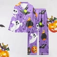 thumbnail image 2 of Muxikeji Clothes Women Halloween Night Gown,Women Satin Pajama Sets,Women'S Halloween Print Set | Comfortable Pajamas for Festive, 2 of 6