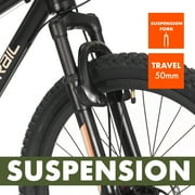 Ozark Trail 24 M.1 Mountain Bicycle, 8 Speed, Black, Fits Riders 4'6 - 5'6, Teen, Unisex