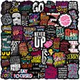 thumbnail image 2 of Paquete de pegatinas inspiradoras, graffitis, anime, impermeables, 50, 2 of 3