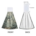 thumbnail image 3 of Yayeee Kitchen Hanging Hand Towels Set of 2 with Loop Bathroom Absorbent Tie Towel, Ghosts Playing in A Garden, 3 of 7