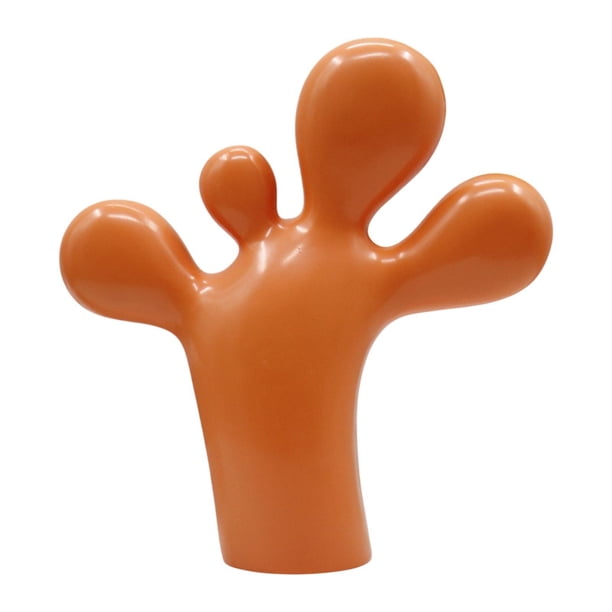 Escultura abstracta de pie, estatua moderna, novedosa, adorno nórdico de mesa para escritorio. Naranja grande