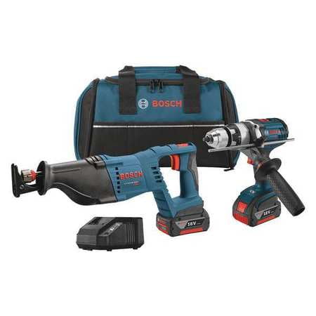 Bosch Cordless Combo Kit 18 0 V 2 Tools 2 Batt Clpk203 181