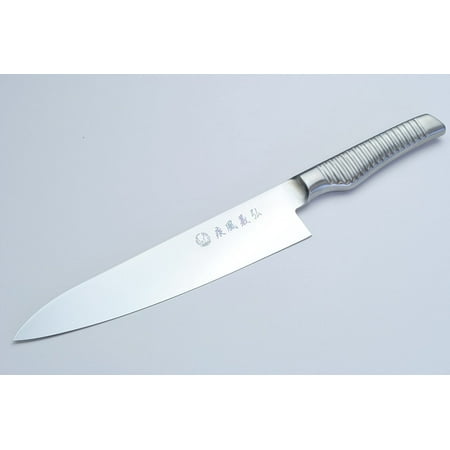 Yoshihiro Hayate Inox Aus-8 Gyuto Japanese Chefs Knife Integrated Stainless Handle 8.5