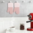 thumbnail image 3 of Unique Bargains 2pcs Soft Silicone Heat-Resistant Oven Mitts Lotus Root Pink 13.4" x 7.3", 3 of 7