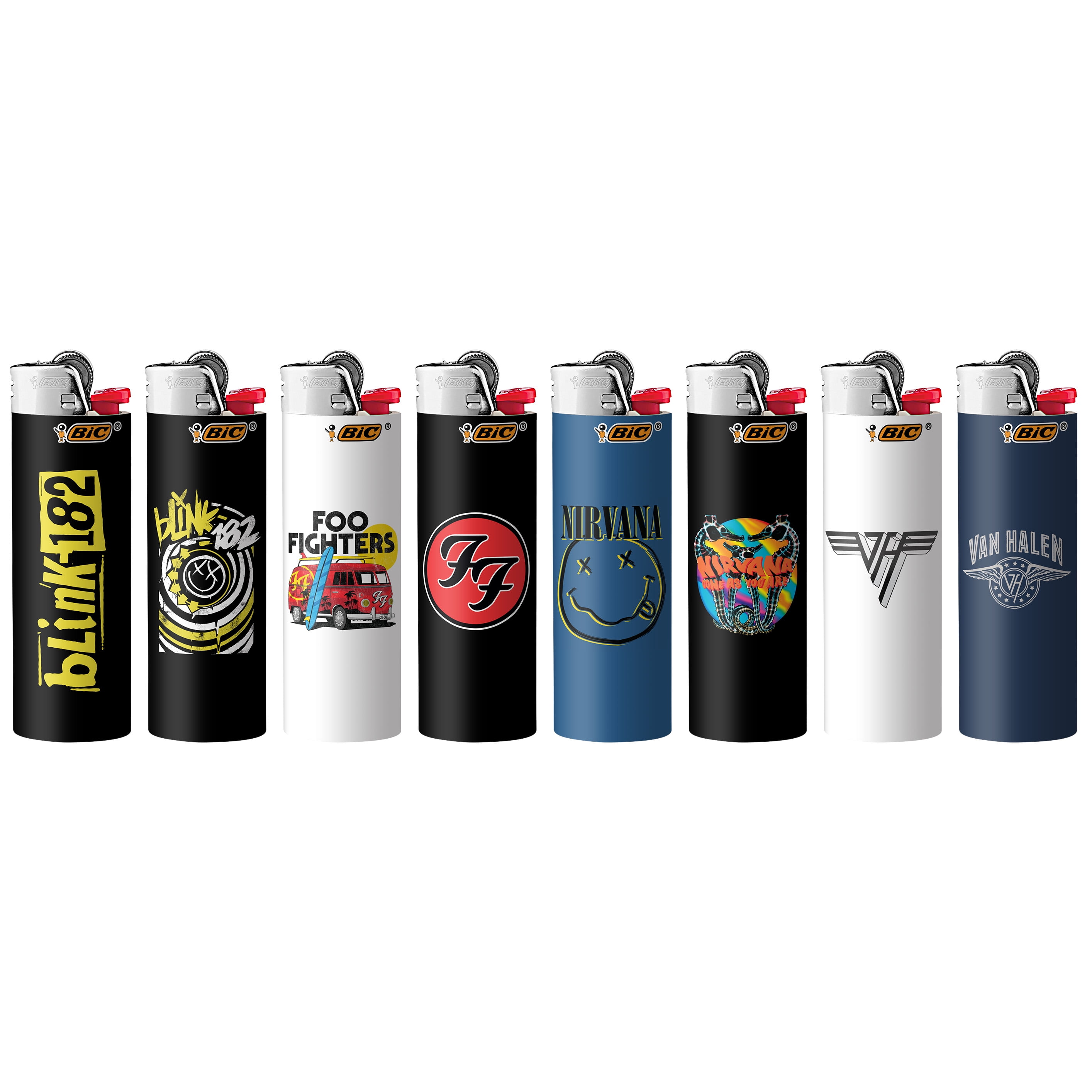 BIC Special Edition Rock Bands Lighters, Set of 8 Lighters