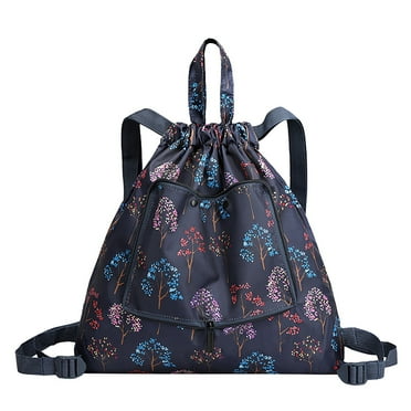 Womens Mens Lightweight Drawstring Backpack Sports Gym Bag Waterproof Foldable Large Capacity Sackpack