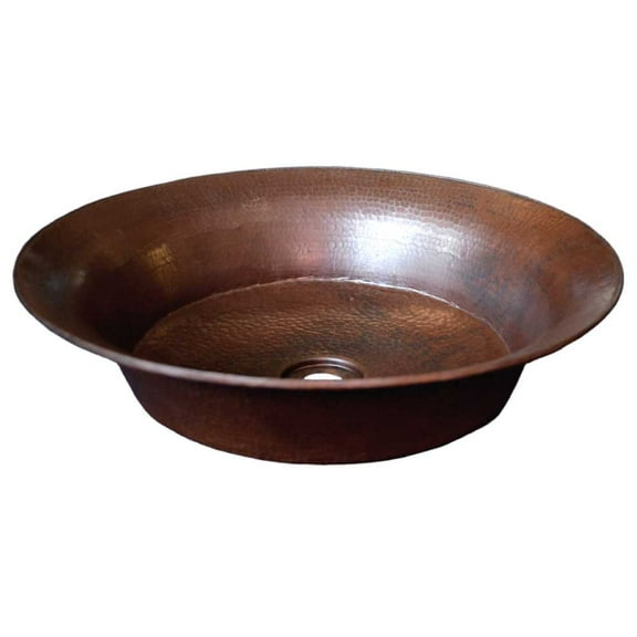 Native Trails Cps71 Maestro Bajo 16-1/4" Circular Copper Vessel Bathroom Sink - Copper