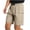 Khaki, variant on Men's Cargo Shorts Quick Dry Lightweight Hiking Short Pants Techwear with Built-in Belt, 7" Inseam Summer Casual Ribbed Knit Shorts