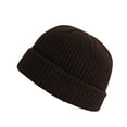 thumbnail image 2 of Dyfzdhu Unisex Fashion Warm Winter Casual Knitted Hat Solid Color All-Match Brown, 2 of 2