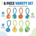 thumbnail image 5 of MGEZCOO Puppy Toys 8 Pack, Dog Rope Loop Toys for Small Medium Dogs, Colorful Braided Rope Chew Toys for Puppy Teething, Tug, Toss and Everyday Play, 5 of 8