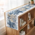 thumbnail image 6 of Table Runners 72 Inches Long Dress Scarves, Blue Coastal Starfish Farmhouse Kitchen/Dining Table Runner, Coffee Tablerunners, Beach Nautical Shell Eucalyptus Summer 14x72 Inch, 6 of 9