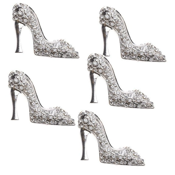 EHJRE 5 Rhinestone High-heeled Shoes Flatback Embellishment Scrapbook Crafts Decor