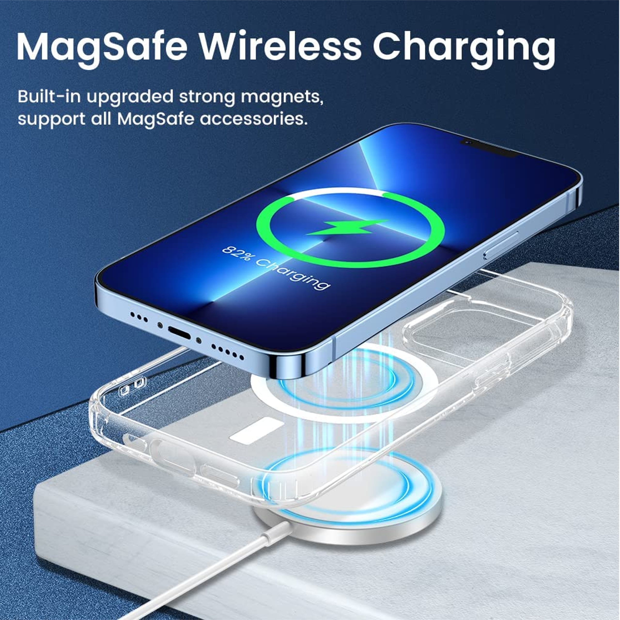 Boîtier magnétique semi-transparent mat compatible Samsung Galaxy S23 Ultra  avec chargeur sans fil Magsafe